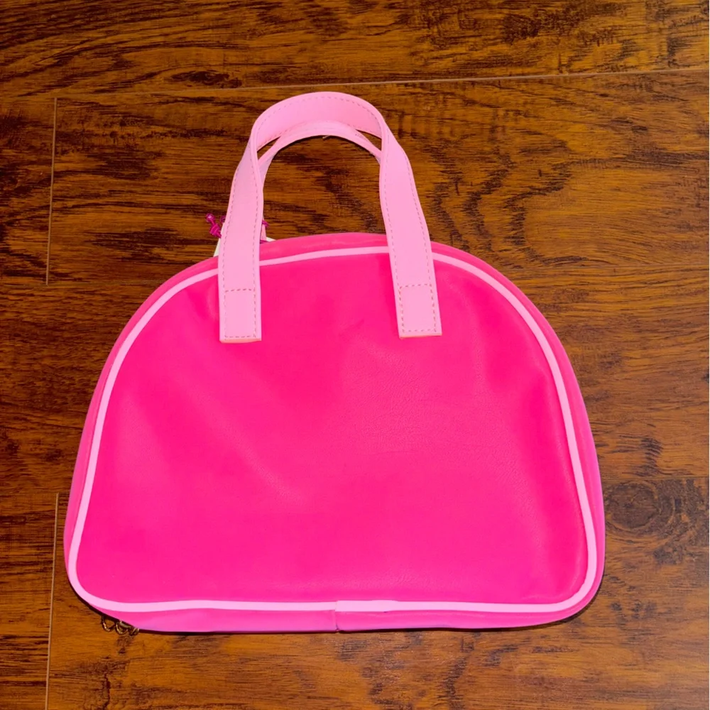 Juicy Couture NWT Hot Pink Travel Case Makeup Tote Bag with Zipper Compartments - Picture 5 of 7